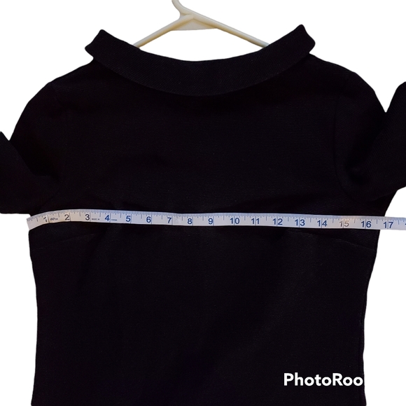 Talbots black 3/4 sleeve button back top XS - Picture 4 of 8